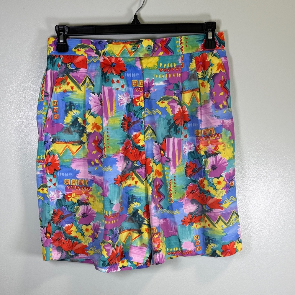 Vintage Tail‎ Colorful Floral Print Shorts Size 14